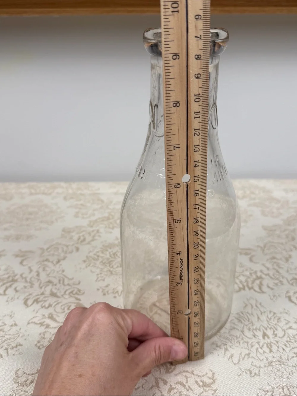 Virginia Dairy Vintage Clear Glass Milk Bottle - Embossed Logo, Richmond, VA